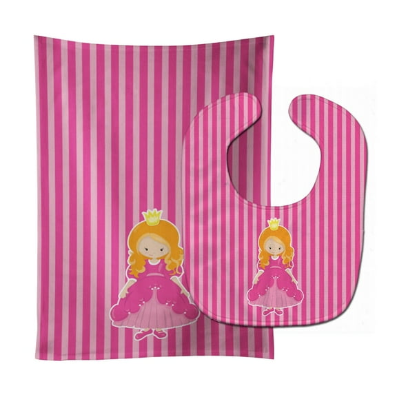 Ginger Girl Princess Faith Baby Bib and Burp Cloth