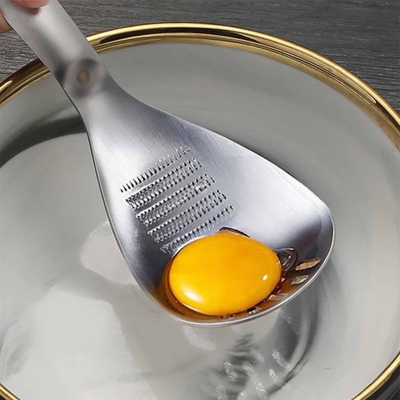 Ginger Grater Spoon for Kitchen — Manual Garlic Ginger Grinder with Fine Puree Surface, Compact Handheld Zester Tool for Fresh Root Vegetables and Spices