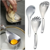 Ginger Grater Spoon, Stainless Steel Plane Zester with Ergonomic Handle for Ginger, Garlic, and Citrus, Non-slip Grip & Dishwasher Safe for Easy Cleaning, Compact Kitchen Tool for Home Chefs
