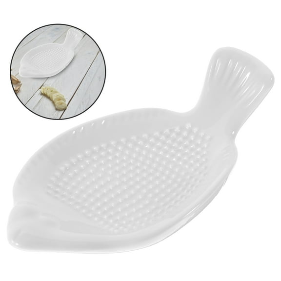 Toyandona Garlic Grate Plate Ceramic 1Set White Ginger Mincer Kitchen Gadget
