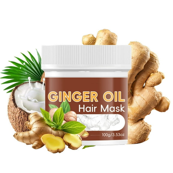 Ginger Hair Conditioner, Deep Hair Conditioner for Damaged Dry Hair, Repairing Treatment with Ginger Oil, Hydrate, Nourish and Moisturize for Curly Hair, Frizz Control, Shine, Daily Care