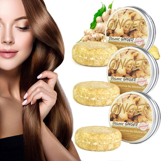 Ginger Hair Regrowth Shampoo Bar, Anti Hair Loss Ginger Shampoo Soap