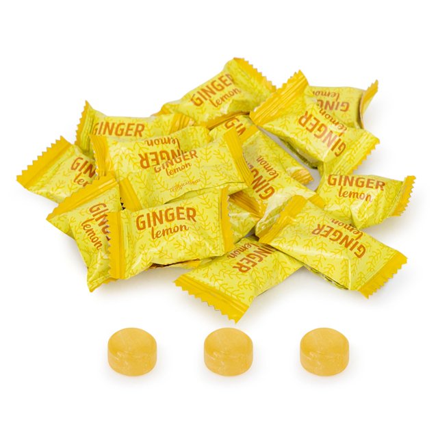 Ginger Hard Candy, Zesty Lemon 2 lb bag, Individually Wrapped Healthy