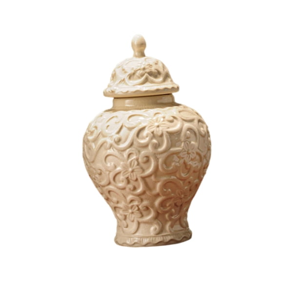 Ginger Jar Ceramic Vase Canister Airtight Seal Decorative Storage for Living Room Kitchen Pantry