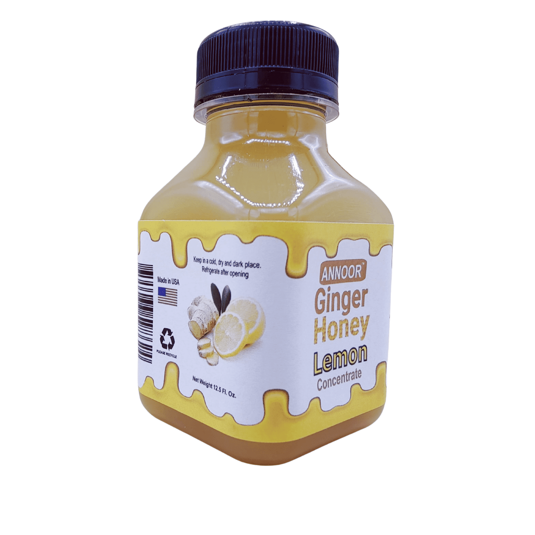 Annoor Ginger Lemon Honey Concentrate Juice 8.5 Oz NFC for
