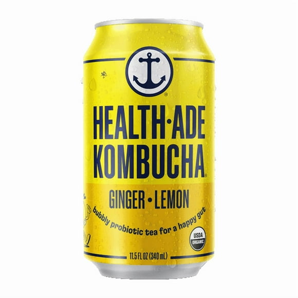 Ginger-Lemon Kombucha in Cans (Pack of 12)