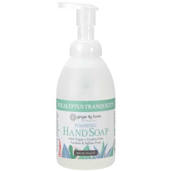 Ginger Lily Farms Botanicals All-Purpose Foaming Hand Soap Refill, 100% Vegan & Cruelty-Free, Eucalyptus Tranquility Scent, 20 Fl Oz (Pack of 1)