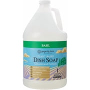 Ginger Lily Farms Botanicals Plant-Based Liquid Dish Soap, Concentrated Formula with Max Grease Cleaning Power, Cruelty-Free, Basil Scent, 1 Gallon Refill (128 Fl. Oz.)