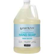 Ginger Lily Farms Club & Fitness Conditioning Liquid Hand Soap Refill, 100% Vegan & Cruelty-Free, Rain Water Scent, 1 Gallon (128 fl oz)