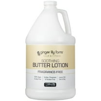 Ginger Lily Farms Club & Fitness Soothing Butter Lotion for Dry Skin, 100% Vegan & Cruelty-Free, Fragrance Free, 1 Gallon (128 fl oz) Refill