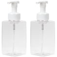 thumbnail image 1 of Ginger Lily Farms Foaming Soap Dispenser, Refillable Plastic Pump Bottles for Liquid Hand Soap, 15 oz. Clear Bottle with White Pump, 2-Pack, 1 of 6