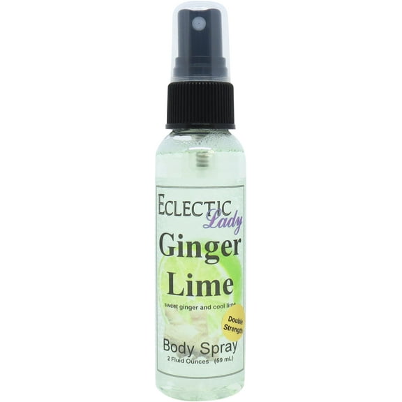Ginger Lime Body Spray, Eclectic Lady, Hydrating Mist, Unisex (Double Strength), 2 oz