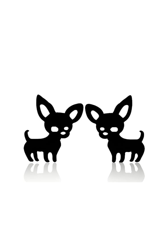 Ginger Lyne Chihuahua Dog Stud Earrings for Women Stainless Steel Puppy Pet Jewelry Gifts