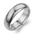 thumbnail image 1 of Ginger Lyne Tungsten Wedding Band for Men or Women Lords One Ring of Power Silver 6mm or 4mm, 1 of 5
