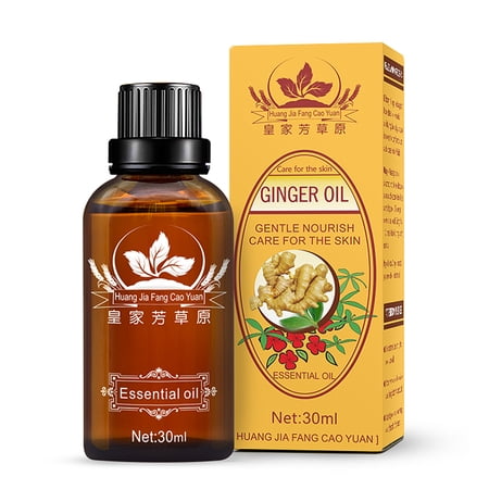 Ginger Massage Essential Oil, Pure Natural Lymphatic Drainage Ginger Oil, SPA Massage Oils, Repelling Cold and Relaxing Active Oil - 30ml