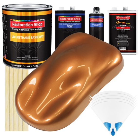 Ginger Metallic Gallon URETHANE BASECOAT CLEARCOAT Car Auto Paint FAST Kit
