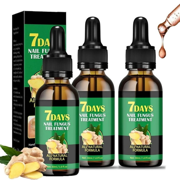 Ginger Nail Treatment Nail Support Nail Care, 7days Nail Treatment, Ginger Nail Care Serum, Ginger Cuticle Care Oil for Nails(3Pcs)