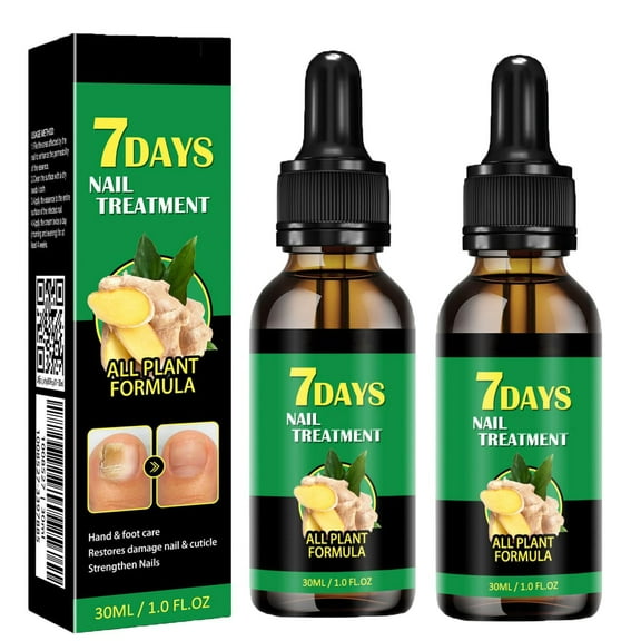 Ginger Nail Treatment Nail Support Nail Care, 7days Nail Treatment, Ginger Nail Growth Serum, Ginger Cuticle Care Oil for Nails (2pcs)