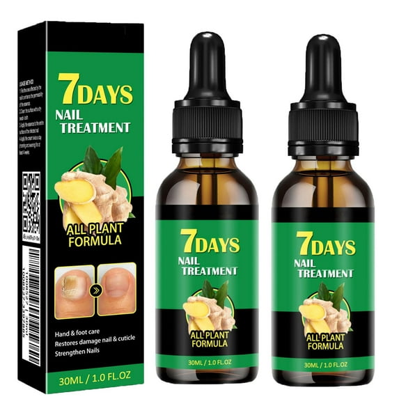 Ginger Nail Treatment Nail Support Nail Care, 7days Nail Treatment, Ginger Nail Growth Serum, Ginger Cuticle Care Oil for Nails (2pcs)