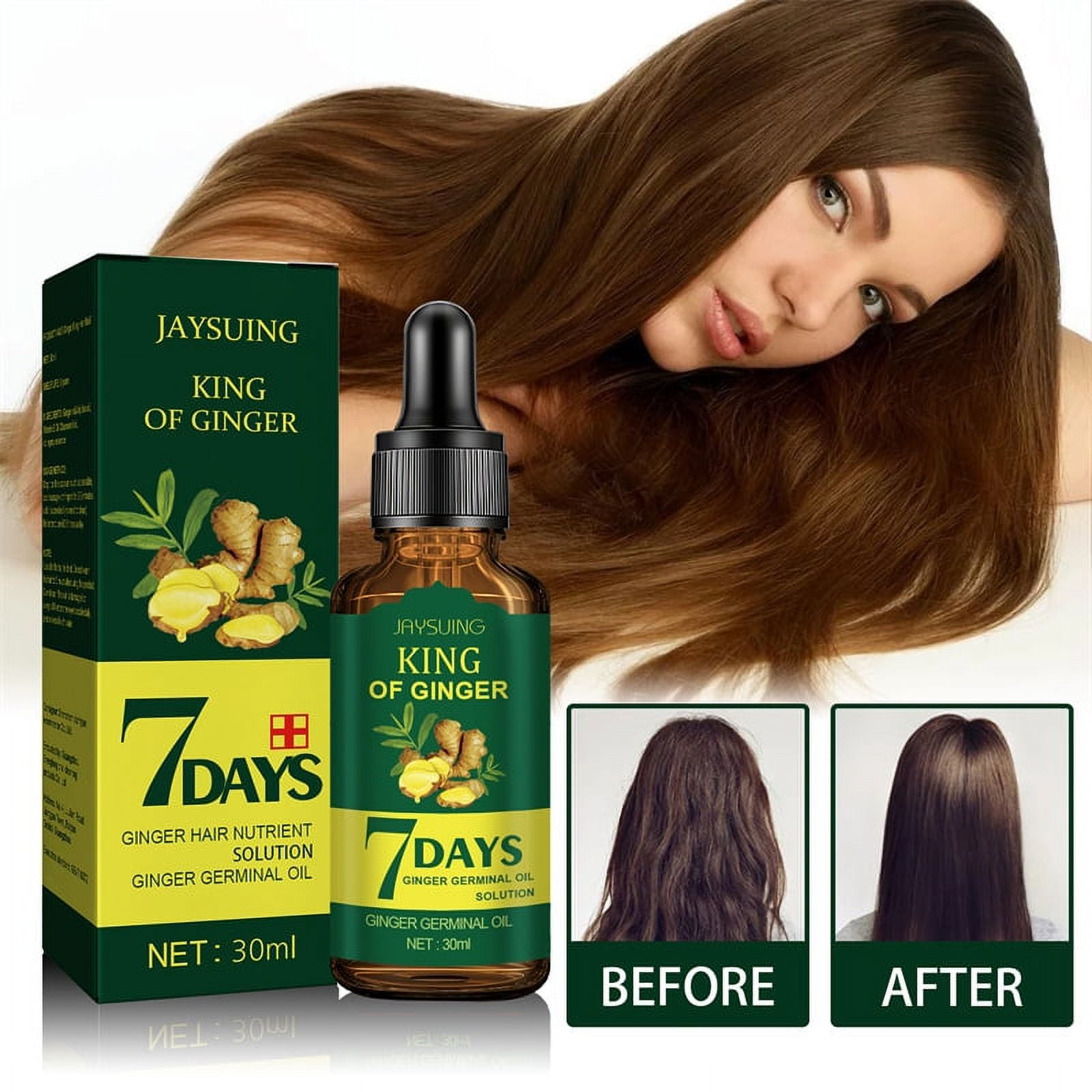 Ginger Oil for Hair Growth, Biotin Hair Growth Serum for Hair Loss