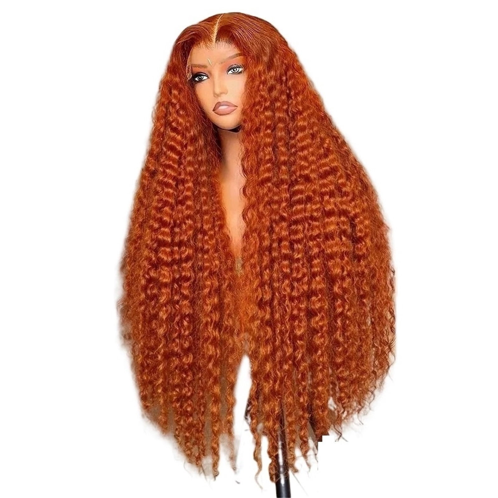 Ginger Orange Deep Wave 13X4 Hd Lace Front Human Hair Wig 100% 250 ...