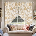 thumbnail image 1 of Ginger Pastoral Flowers Swag Curtain Valance for Windows, Farmhouse Pattern Window Treatments Short Swag Topper for Kitchen Windows Bathroom Bedroom, 36"x36", 1 of 8