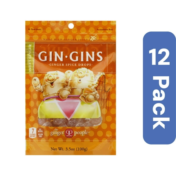 Ginger People Candy Ginger Spiced Drops 3.5 oz (Pack Of 12)