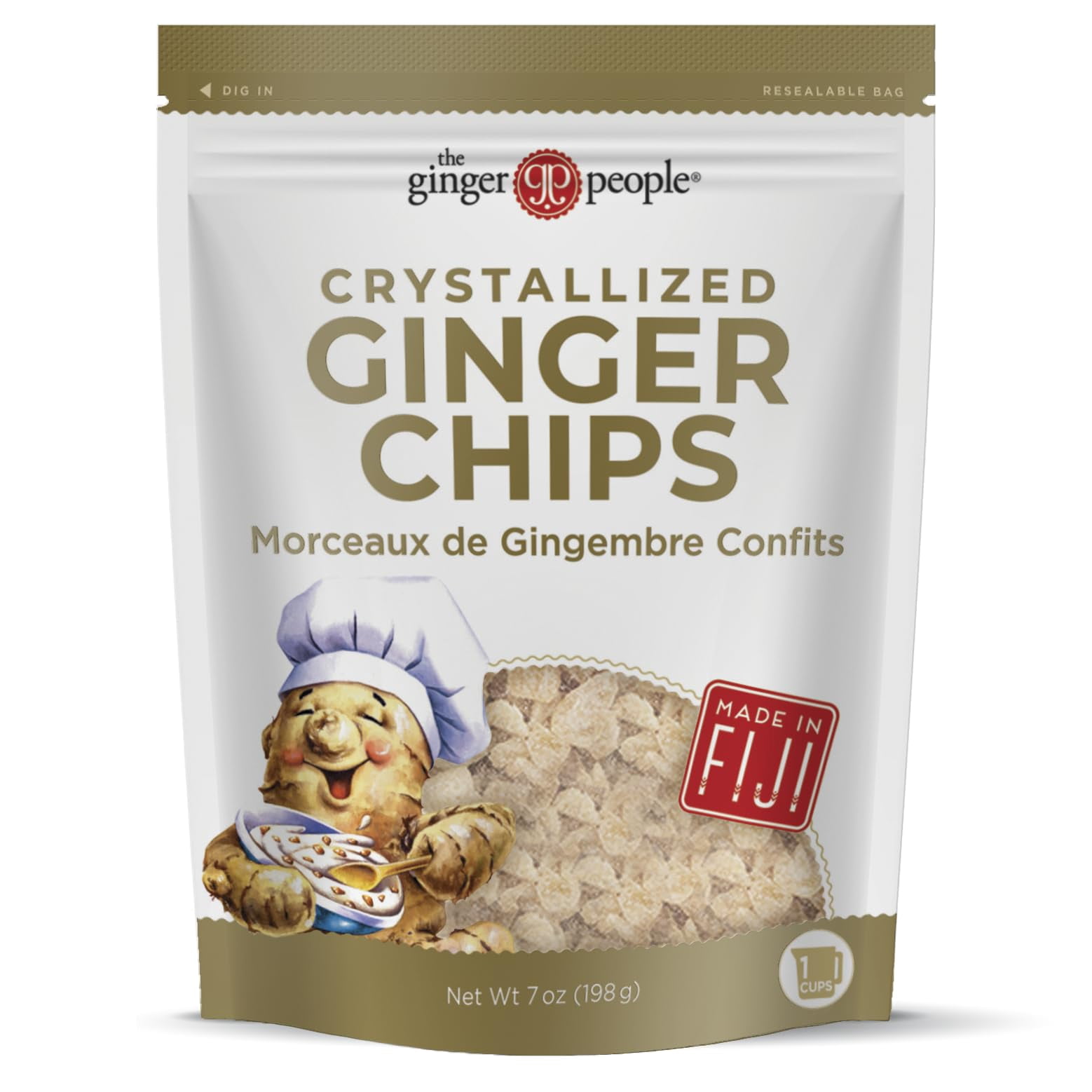 (Pack Of 12) Ginger People Crystallized Ginger Chips 7 Oz