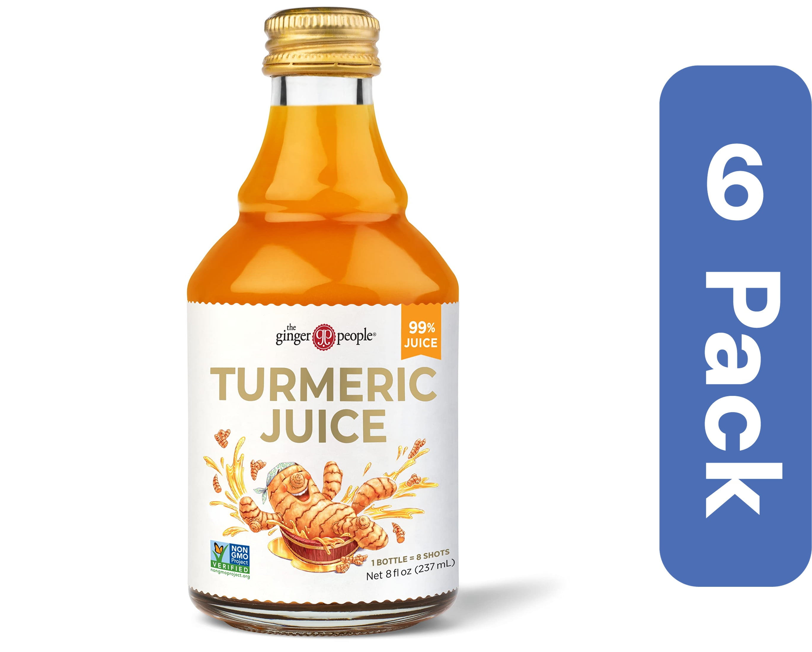 Ginger People Turmeric Juice 8 oz (Pack Of 6)
