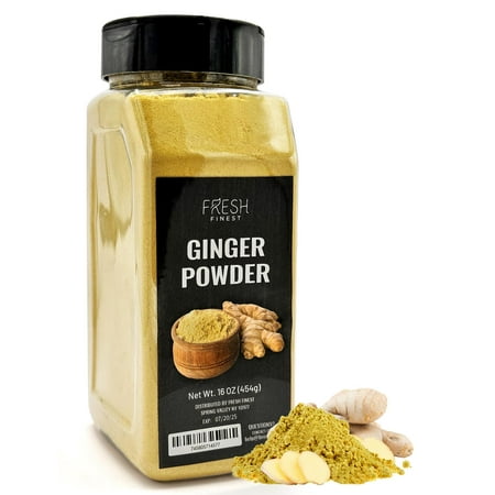 Ginger Powder - 16oz (454G) - Pure Ground Ginger Root for Culinary & Health Benefits, Packed in a Premium Container