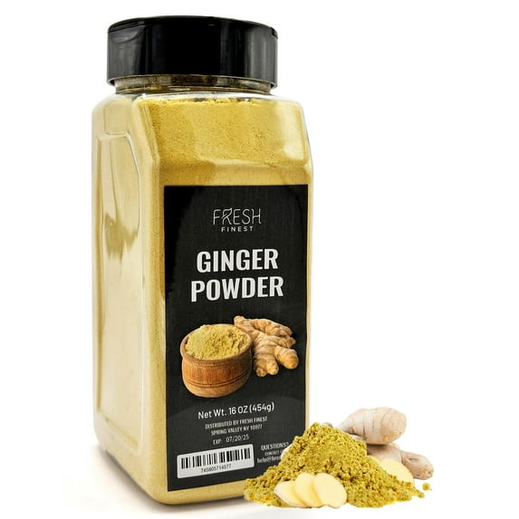 Ginger Powder - 16oz (454G) - Pure Ground Ginger Root for Culinary & Health Benefits, Packed in a Premium Container