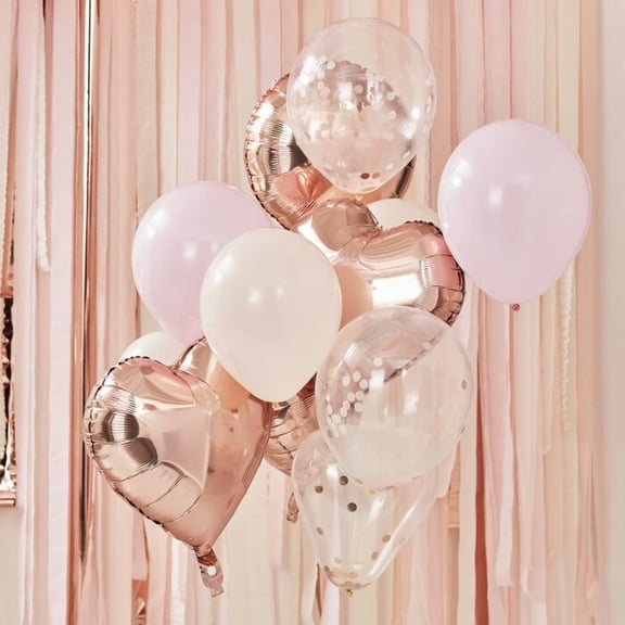 Ginger Ray - Rose Gold And Blush Balloon Bundle