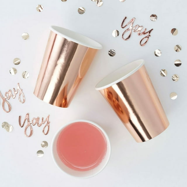 Ginger Ray Rose Gold Foiled Cups 8