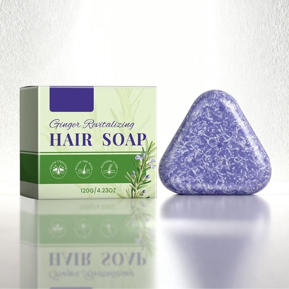 Ginger Revitalizing Hair Soap Bar - Solid Shampoo With Shea -Frizz And Scalp Nourishment For All Hair Types Productos para el cuidado del cabello - Hair Care Products
