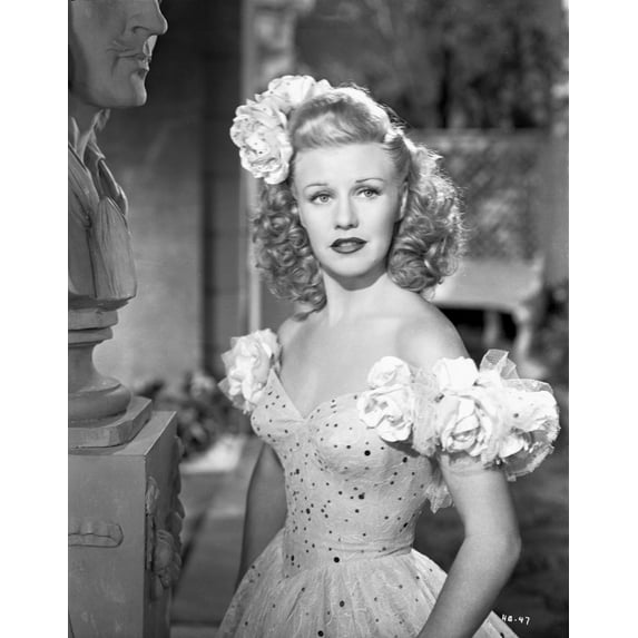 Ginger Rogers Posed in White Dress Portrait Photo Print (8 x 10)