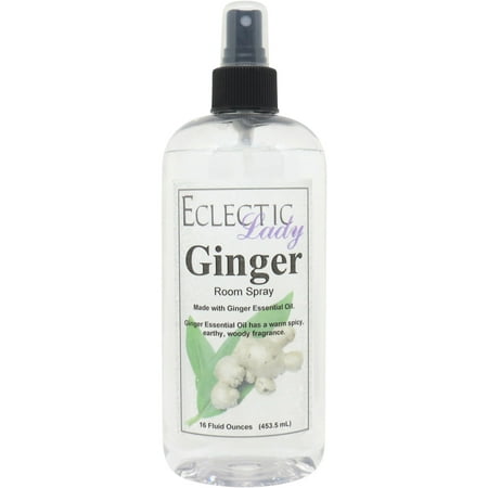 Ginger Room Spray by Eclectic Lady, 16 Ounces, Fragrant Aromatic Room Mist For Home, Room, Office, Made with Essential Oils