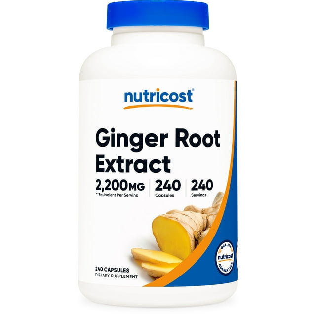 Ginger Root Extract, 2,200 mg , 240 Capsules, Nutricost