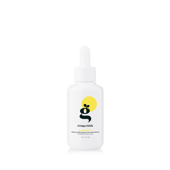 Ginger Milk Natural Care Ginger Root Extract | Hair Growth Serum & Growth Stimulating Hair Drops for Hair Loss Control | Vegan Energizing Hair Elixir with Rosemary & Biotin | Be Powerful (4 fl oz)