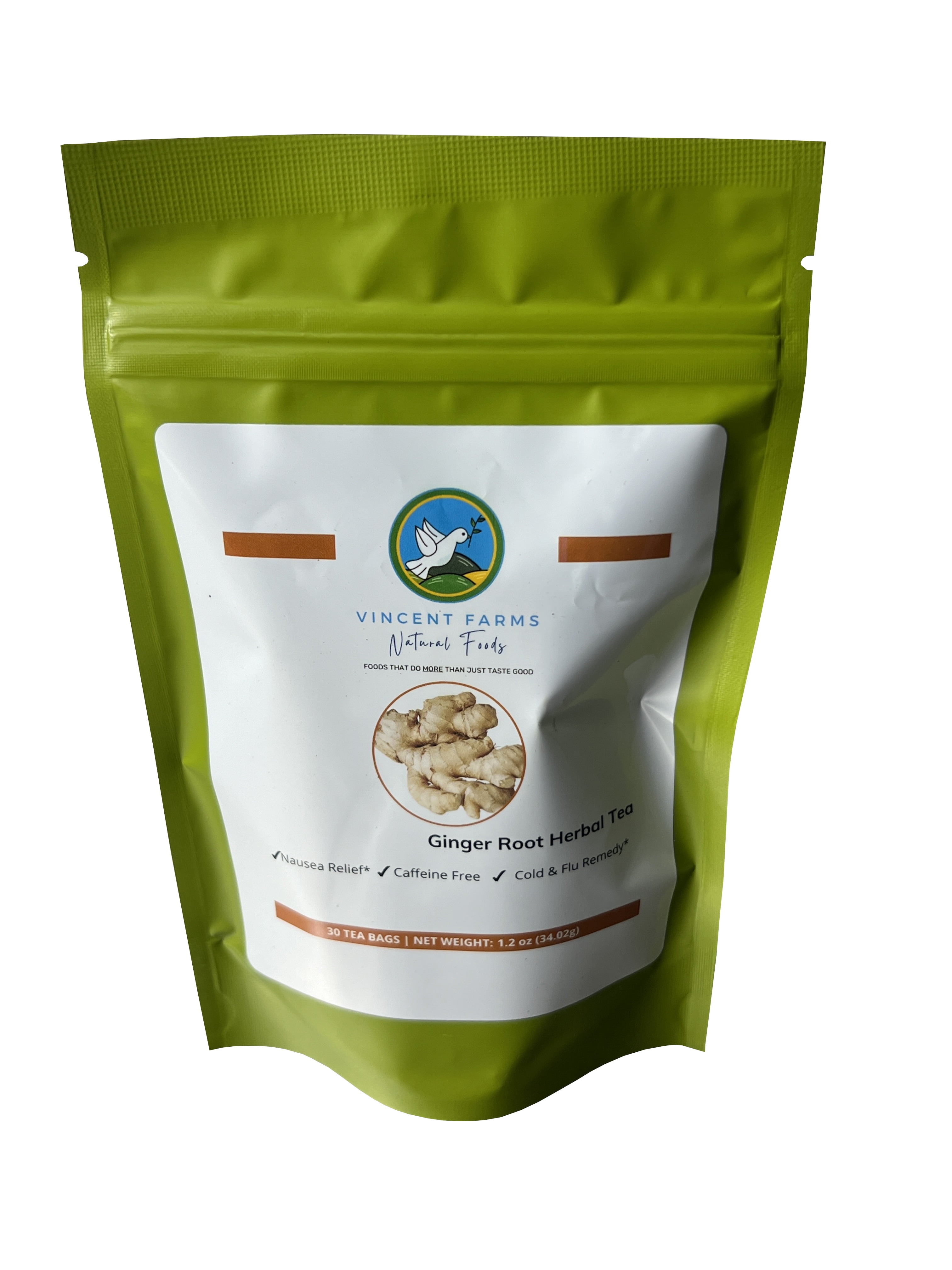 Ginger Root Herbal Tea, Antiinflammatory, 100 Natural, Improves Gut