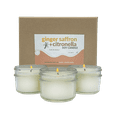 thumbnail image 1 of Ginger + Saffron Citronella Soy Candle - 3oz 3 Pack, Best Bee Brothers, 1 of 6