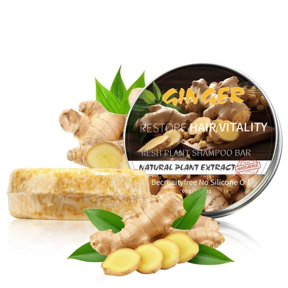 Ginger Shampoo Bar – Invigorating Scalp Cleanse & Hair Refresh, Natural Ginger Extract, All Hair Types