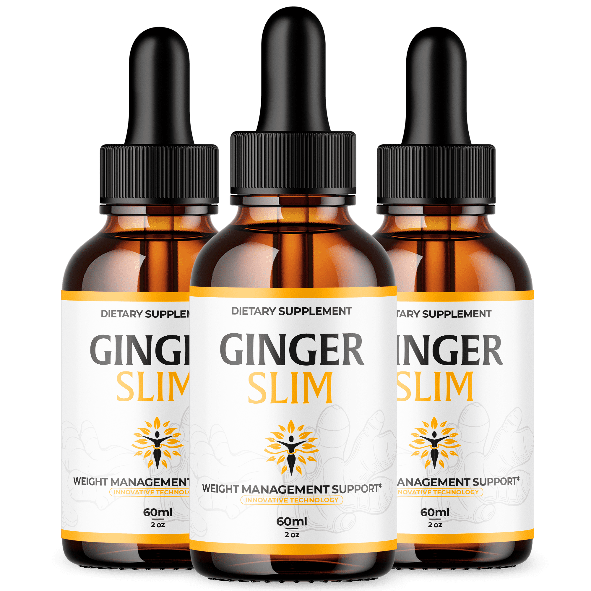 Ginger Slim Drops Advanced Formula Liquid Supplement All Natural Vitamin Tincture 180ML