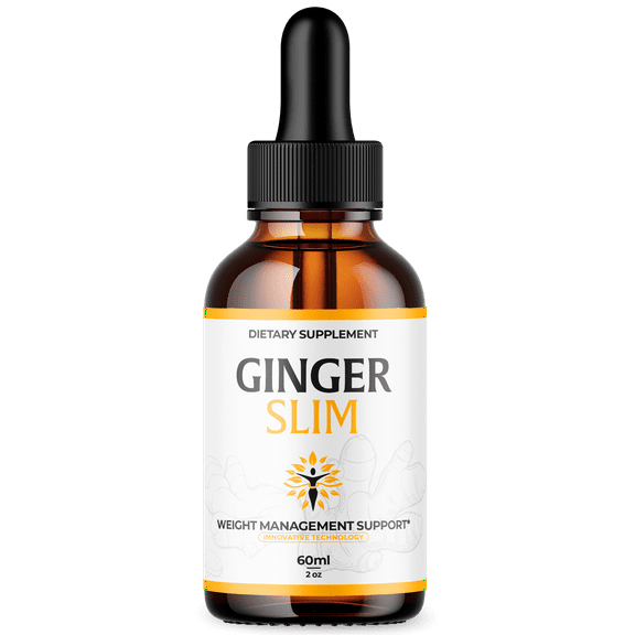 Ginger Slim Drops Advanced Formula Liquid Supplement All Natural Vitamin Tincture 60ML