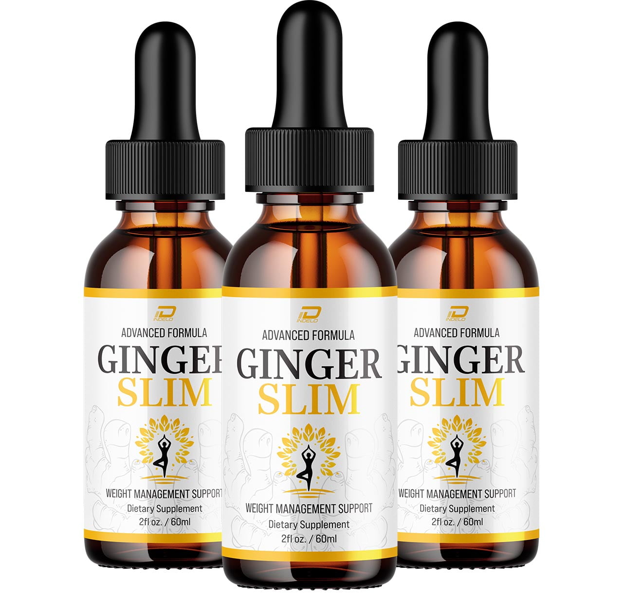 Ginger Slim Drops – GingerSlim Extra Strength All Natural Weight Support, 3 Pack, 3 Month Supply