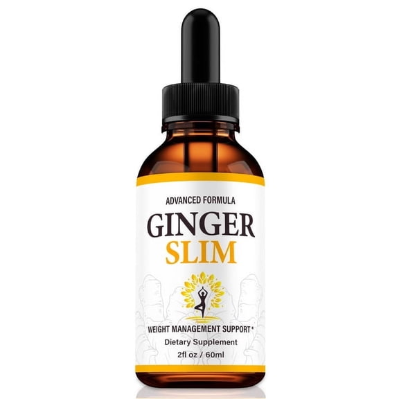 Ginger Slim Drops - GingerSlim to Support Active Lifestyle and Fitness, Keto Liquid For Lasting Energy & Health, All-Natural Formula, Official Ginger Slimming Reviews (30 Servings)