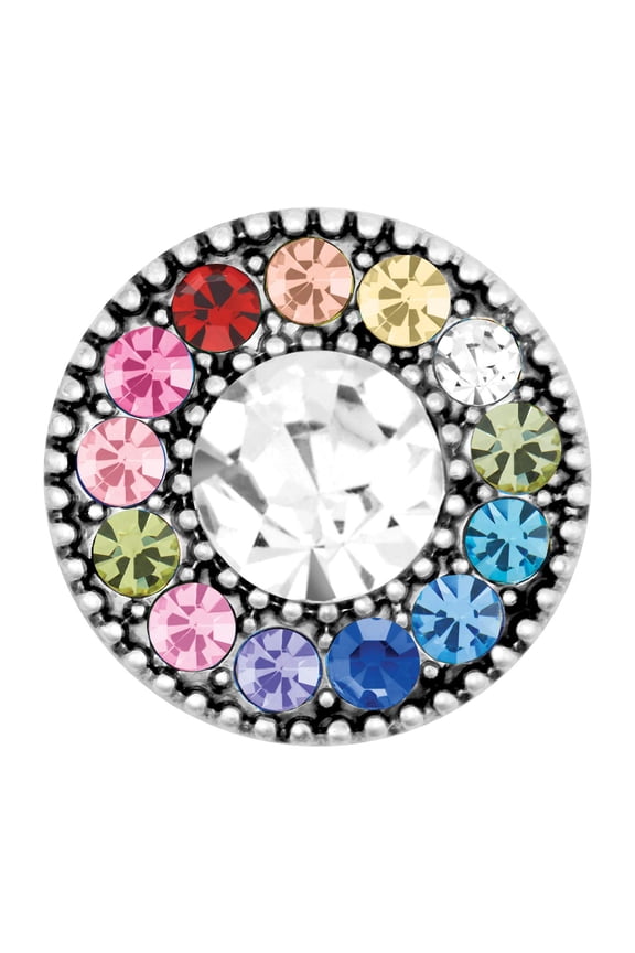Ginger Snaps Arcadia - Rainbow Charm Accessory | Interchangeable, Customizable & Adjustable Snap Jewelry Collection | Button Charms for Necklaces, Bracelets & Rings | Standard Size | SN13-07