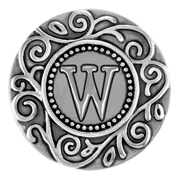 Ginger Snaps Filigree Initial Snap-W