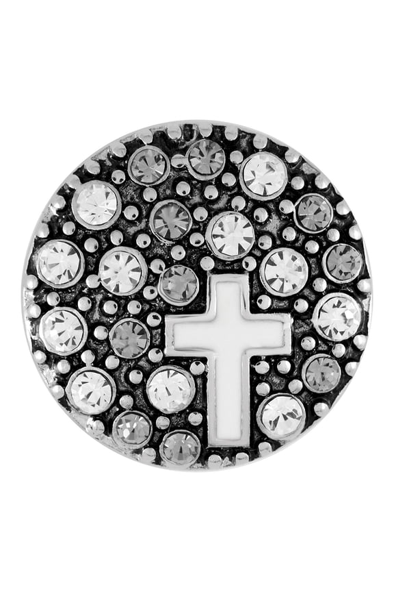 Ginger Snaps Kiss - Cross Charm Accessory | Interchangeable, Customizable & Adjustable Snap Jewelry Collection | Button Charms for Necklaces, Bracelets & Rings | Standard Size | SN02-21