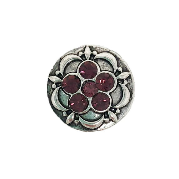 Ginger Snaps Petite Six Stone Flower Amethyst Snap GP05-34