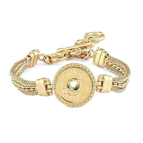 Ginger Snaps (Simulated) Gold Multi Chain Bracelet (Standard Size) SN95-69
